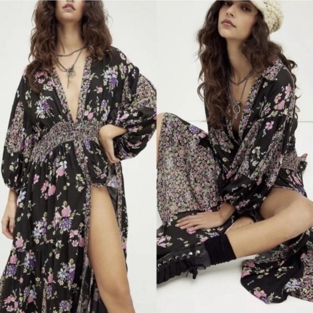NWT Free People Prairie Floral Maxi Dress size XS - Picture 3 of 9